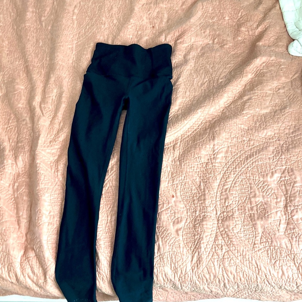Black Lululemon Leggings with a detailed design